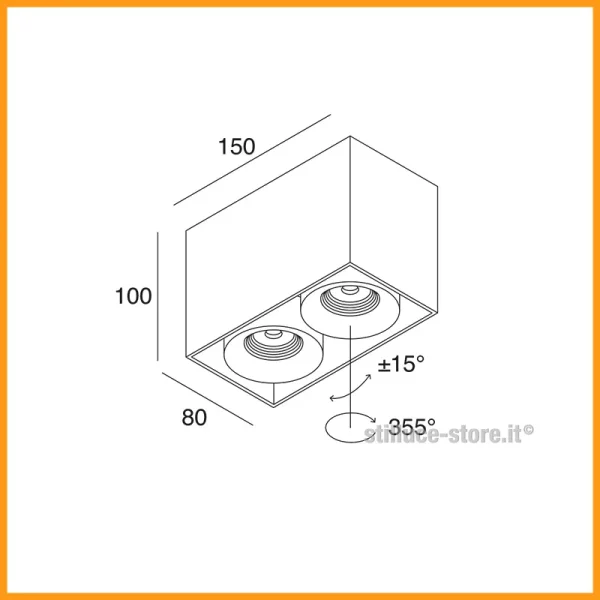NOVALUX-OWL-QUADRATO-ORIENTABILE-DOPPIO-STILLUCE-STORE-BERGAMO