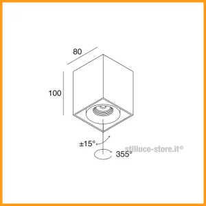 Novalux OWL Quadrato Lampada Soffitto - immagine 3