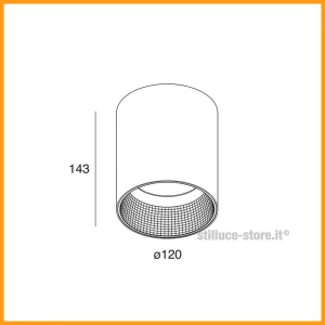 NOVALUX-TIN-PLAFONE-23W-STILLUCE-STORE-BERGAMO_DIM