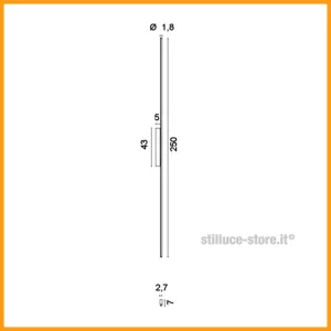 Egoluce Retta Parete o Soffitto LED cm 250 Cod. 5695 - immagine 3