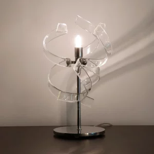 METALLUX-ASTRO-LUMETTO-CROMO-VETRI TRASPARENTI-KMZERO-STILLUCE-STORE-BERGAMO
