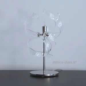 METALLUX-ASTRO-LUMETTO-CROMO-VETRI TRASPARENTI-STILLUCE-STORE-BERGAMO