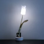 SLAMP-TULIP BATTERY-LAMPADA-TAVOLO-ACCESA-STILLUCE-STORE-BERGAMO