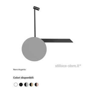 CINI-E-NILS-FISCHIETTO-LAMPADA-PARETE-NERO-ARGENTO-STILLUCE-STORE-BERGAMO