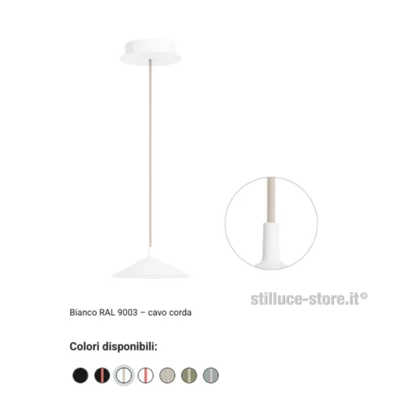 CINI-E-NILS-MINIMA-LAMPADA-SOSPENSIONE-BIANCO-CORDA-STILLUCE-STORE-BERGAMO