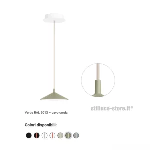 CINI-E-NILS-MINIMA-LAMPADA-SOSPENSIONE-VERDE-CORDA-STILLUCE-STORE-BERGAMO