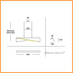 Cattaneo Kami 90 Sospensione LED - immagine 4