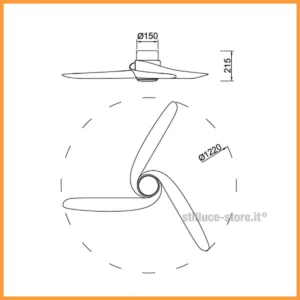 Mantra Groenland Ventilatore Soffitto LED d. 122 cm. - immagine 2