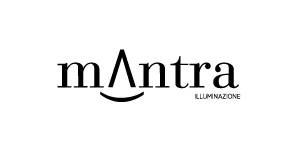 Logo Mantra illuminazione, brand di lampade e soluzioni luce dal design accessibile disponibile su Stilluce Store.