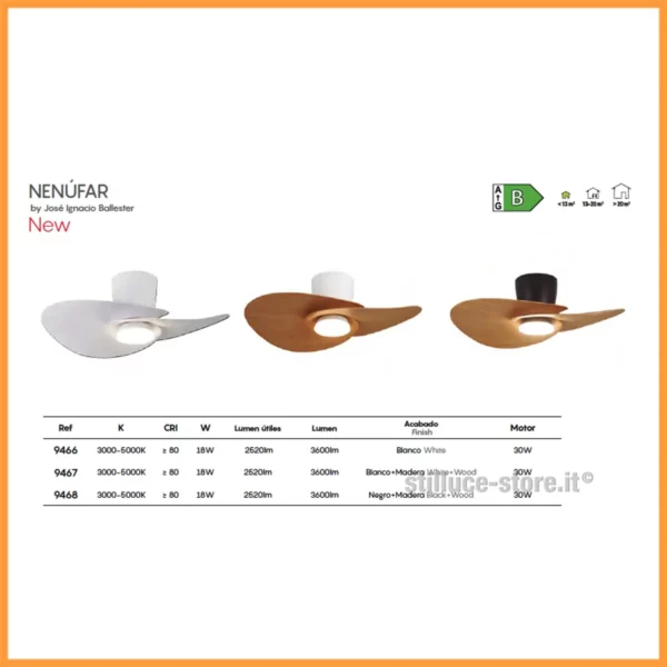 mantra-nenufar-ventilatore-colori-stilluce-store-bergamo